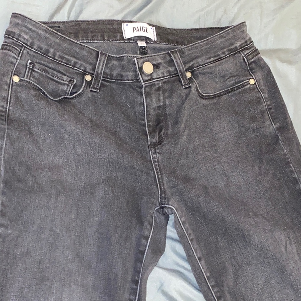 Paige Verdguo ultra skinny jeans size 29 black gray wash